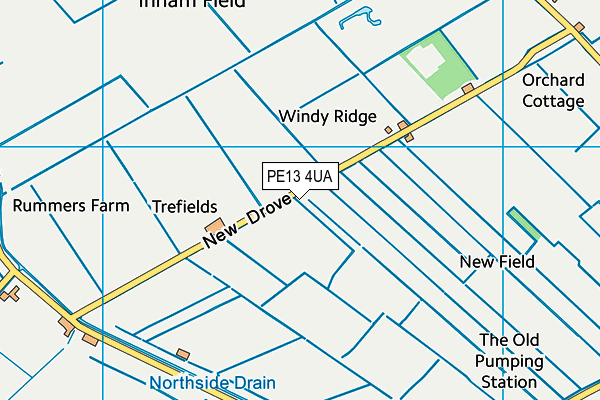 PE13 4UA map - OS VectorMap District (Ordnance Survey)