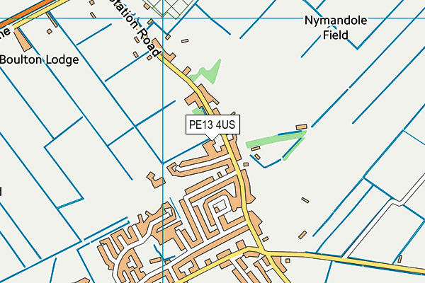 PE13 4US map - OS VectorMap District (Ordnance Survey)