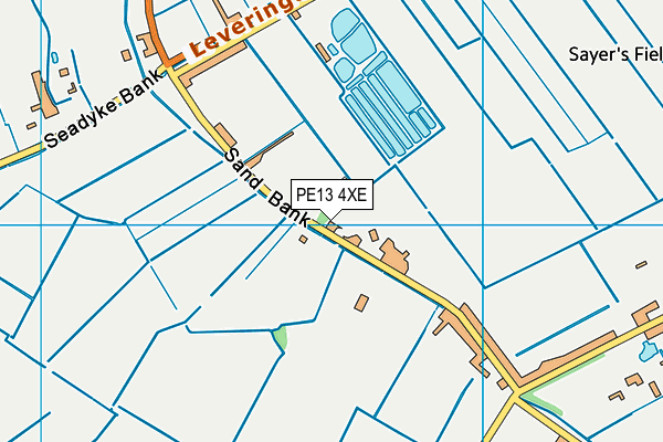 PE13 4XE map - OS VectorMap District (Ordnance Survey)