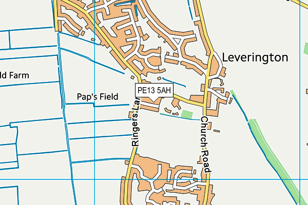PE13 5AH map - OS VectorMap District (Ordnance Survey)