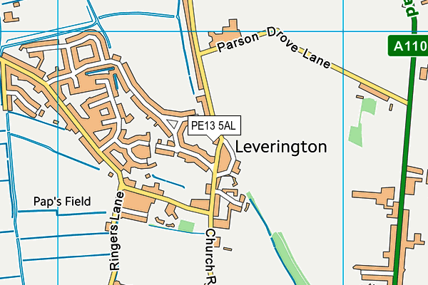 PE13 5AL map - OS VectorMap District (Ordnance Survey)