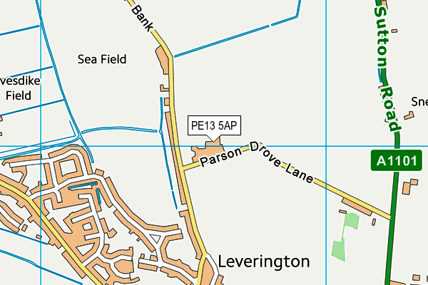 PE13 5AP map - OS VectorMap District (Ordnance Survey)