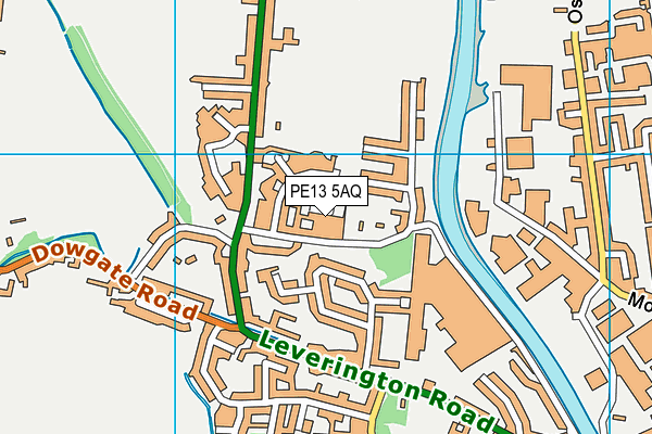 PE13 5AQ map - OS VectorMap District (Ordnance Survey)