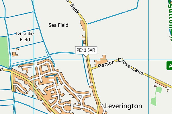 PE13 5AR map - OS VectorMap District (Ordnance Survey)