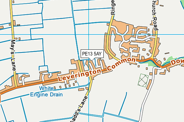 PE13 5AY map - OS VectorMap District (Ordnance Survey)