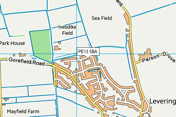 PE13 5BA map - OS VectorMap District (Ordnance Survey)