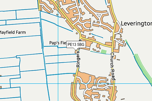 PE13 5BG map - OS VectorMap District (Ordnance Survey)