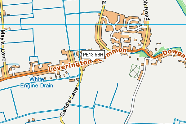 PE13 5BH map - OS VectorMap District (Ordnance Survey)