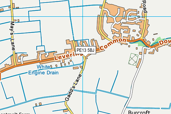 PE13 5BJ map - OS VectorMap District (Ordnance Survey)