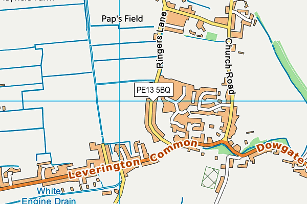 PE13 5BQ map - OS VectorMap District (Ordnance Survey)