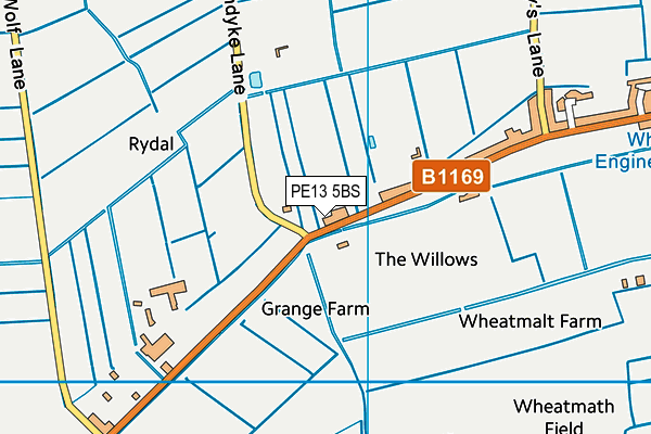 PE13 5BS map - OS VectorMap District (Ordnance Survey)