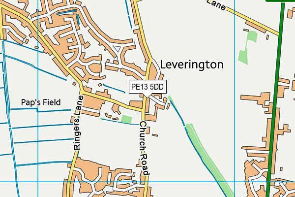 PE13 5DD map - OS VectorMap District (Ordnance Survey)