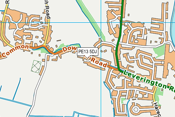 PE13 5DJ map - OS VectorMap District (Ordnance Survey)