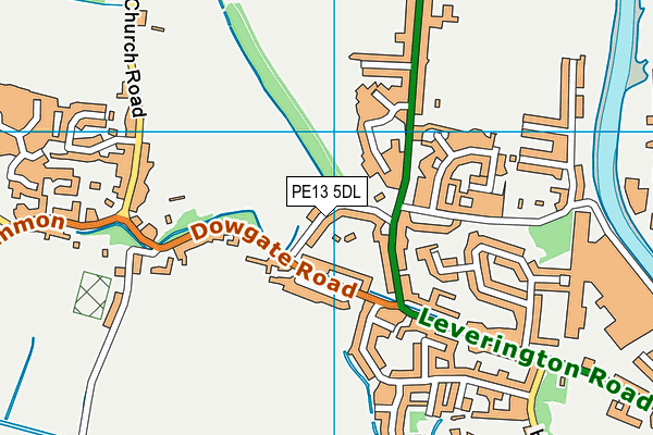 PE13 5DL map - OS VectorMap District (Ordnance Survey)