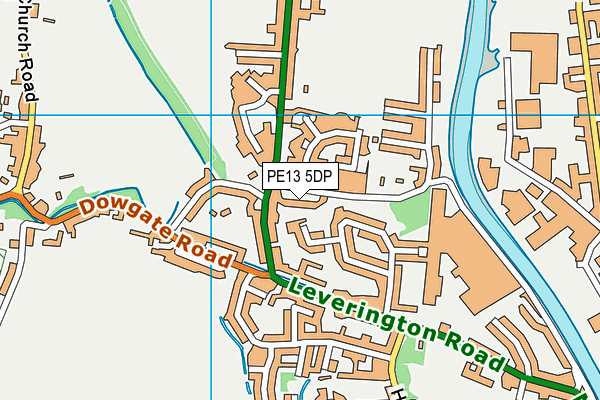 PE13 5DP map - OS VectorMap District (Ordnance Survey)