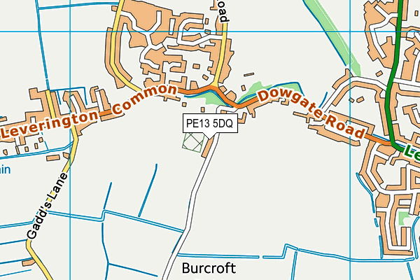 PE13 5DQ map - OS VectorMap District (Ordnance Survey)