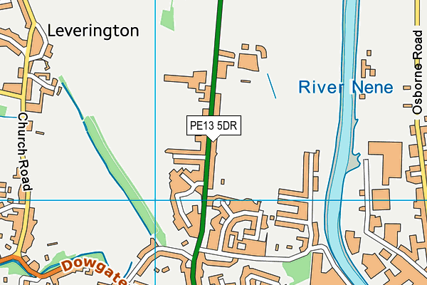 PE13 5DR map - OS VectorMap District (Ordnance Survey)