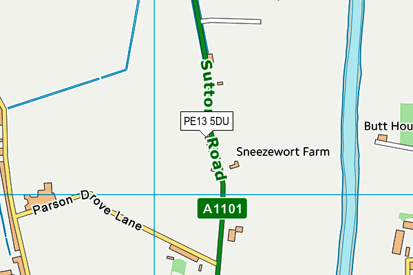 PE13 5DU map - OS VectorMap District (Ordnance Survey)