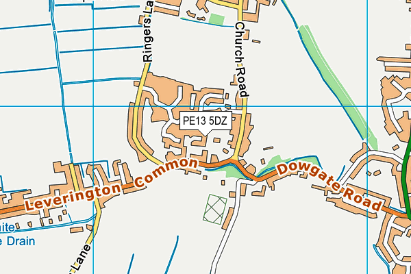 PE13 5DZ map - OS VectorMap District (Ordnance Survey)