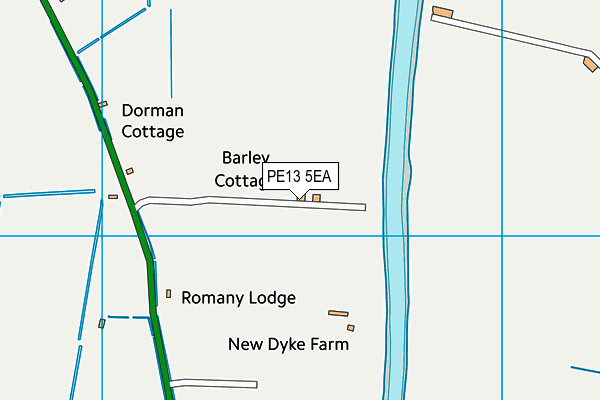 PE13 5EA map - OS VectorMap District (Ordnance Survey)