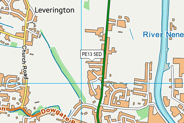 PE13 5ED map - OS VectorMap District (Ordnance Survey)