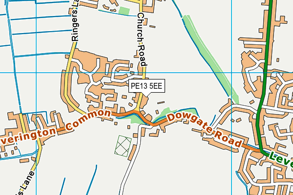 PE13 5EE map - OS VectorMap District (Ordnance Survey)