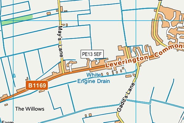 PE13 5EF map - OS VectorMap District (Ordnance Survey)