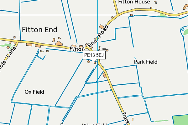 PE13 5EJ map - OS VectorMap District (Ordnance Survey)