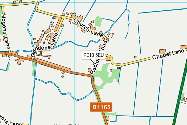 PE13 5EU map - OS VectorMap District (Ordnance Survey)