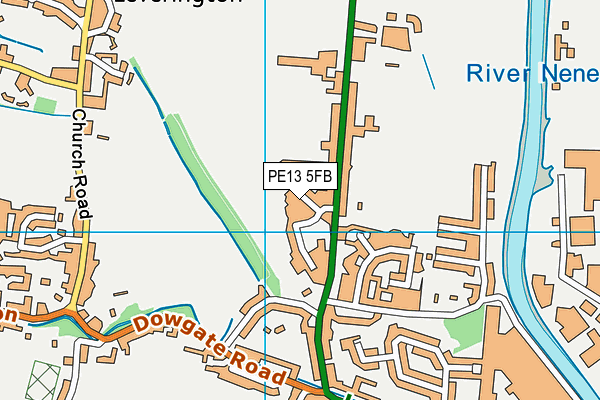 PE13 5FB map - OS VectorMap District (Ordnance Survey)