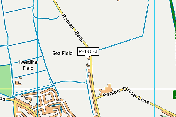 PE13 5FJ map - OS VectorMap District (Ordnance Survey)
