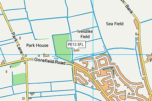 PE13 5FL map - OS VectorMap District (Ordnance Survey)