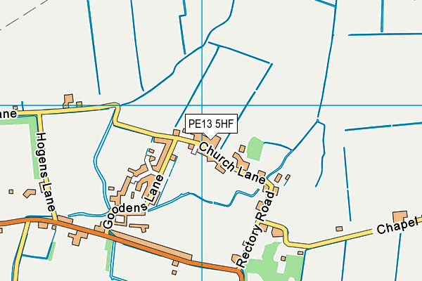 PE13 5HF map - OS VectorMap District (Ordnance Survey)