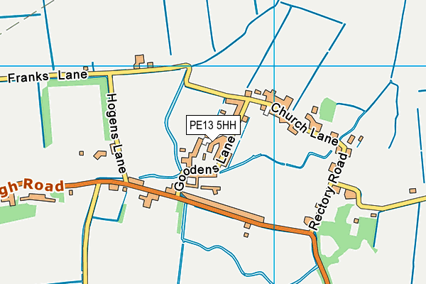 PE13 5HH map - OS VectorMap District (Ordnance Survey)