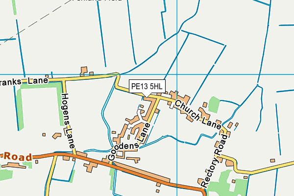 PE13 5HL map - OS VectorMap District (Ordnance Survey)