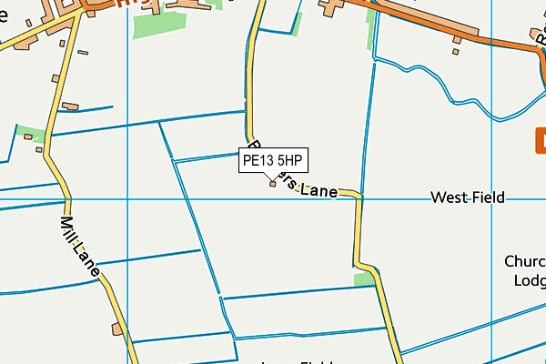 PE13 5HP map - OS VectorMap District (Ordnance Survey)