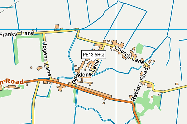 PE13 5HQ map - OS VectorMap District (Ordnance Survey)