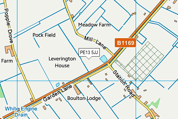 PE13 5JJ map - OS VectorMap District (Ordnance Survey)