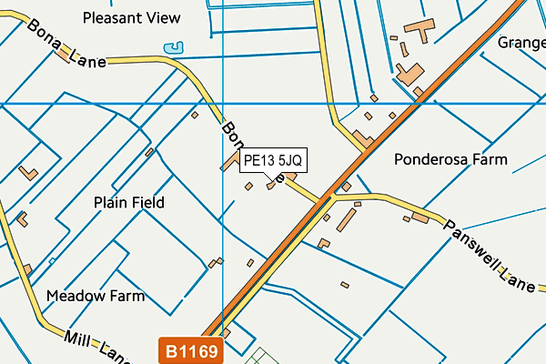 PE13 5JQ map - OS VectorMap District (Ordnance Survey)