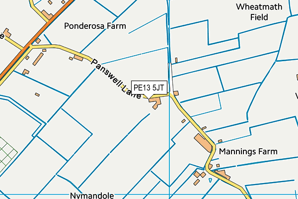 PE13 5JT map - OS VectorMap District (Ordnance Survey)