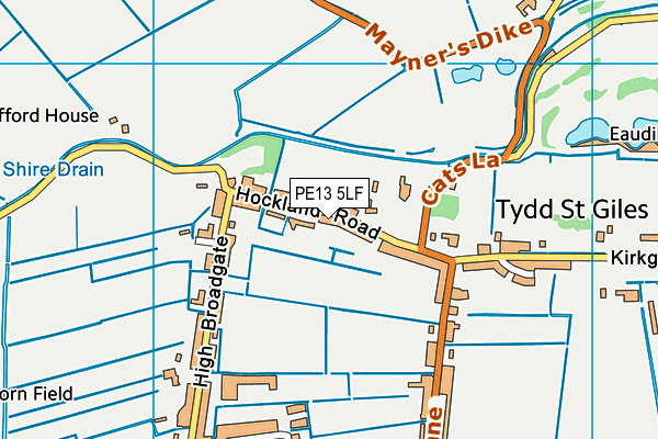 PE13 5LF map - OS VectorMap District (Ordnance Survey)