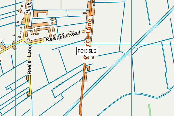 PE13 5LG map - OS VectorMap District (Ordnance Survey)