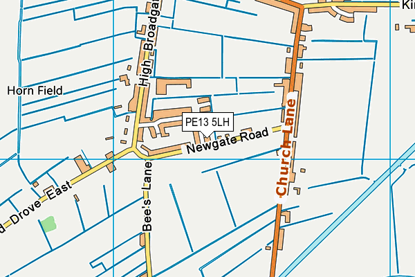 PE13 5LH map - OS VectorMap District (Ordnance Survey)