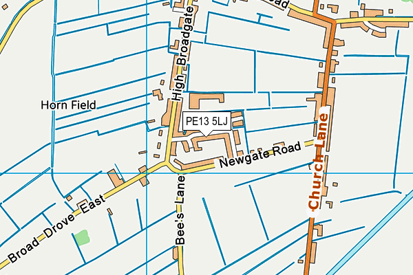 PE13 5LJ map - OS VectorMap District (Ordnance Survey)