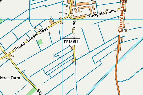 PE13 5LL map - OS VectorMap District (Ordnance Survey)