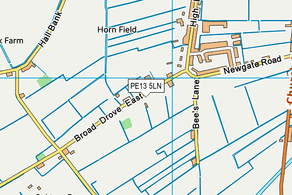 PE13 5LN map - OS VectorMap District (Ordnance Survey)