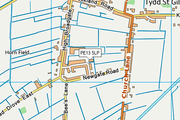 PE13 5LP map - OS VectorMap District (Ordnance Survey)