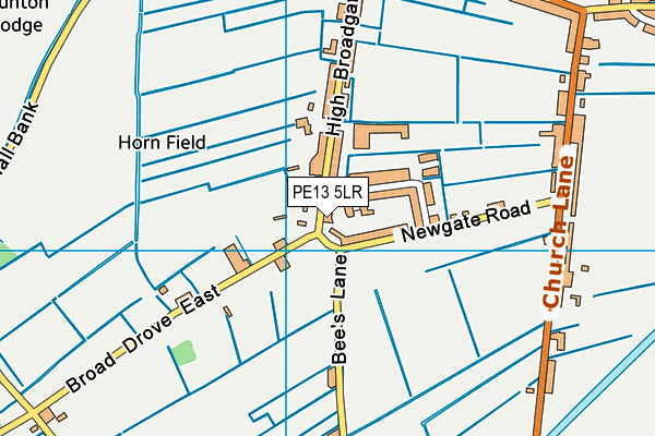 PE13 5LR map - OS VectorMap District (Ordnance Survey)