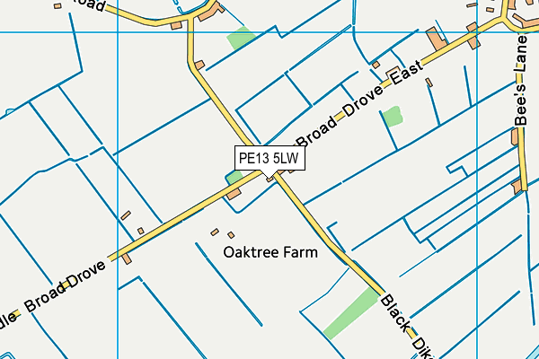 PE13 5LW map - OS VectorMap District (Ordnance Survey)