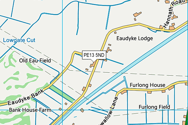 PE13 5ND map - OS VectorMap District (Ordnance Survey)